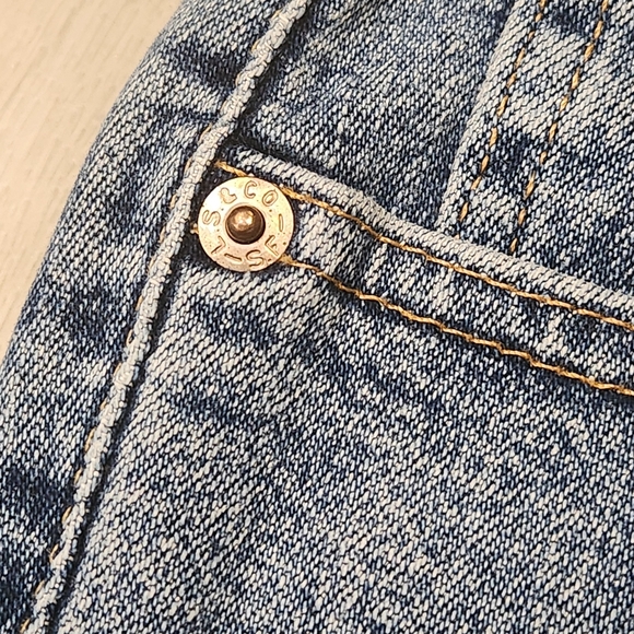 Levi's jeans women's W26 blue 518 Superlow Stretch boot cut flared wide leg boho - Picture 4 of 14